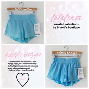 🧁🩵🧊 lululemon Icing Blue Chill Hotty Hot Short 2.5" Bundle Size 4 New NWT